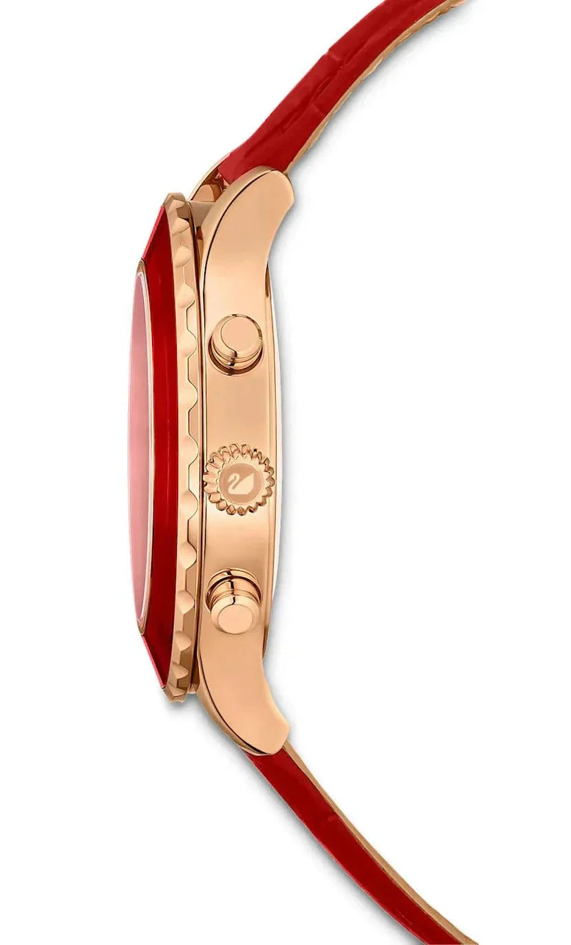 Swarovski Octea Lux Chrono Ladies Red Watch 5646975 -korean beauty
