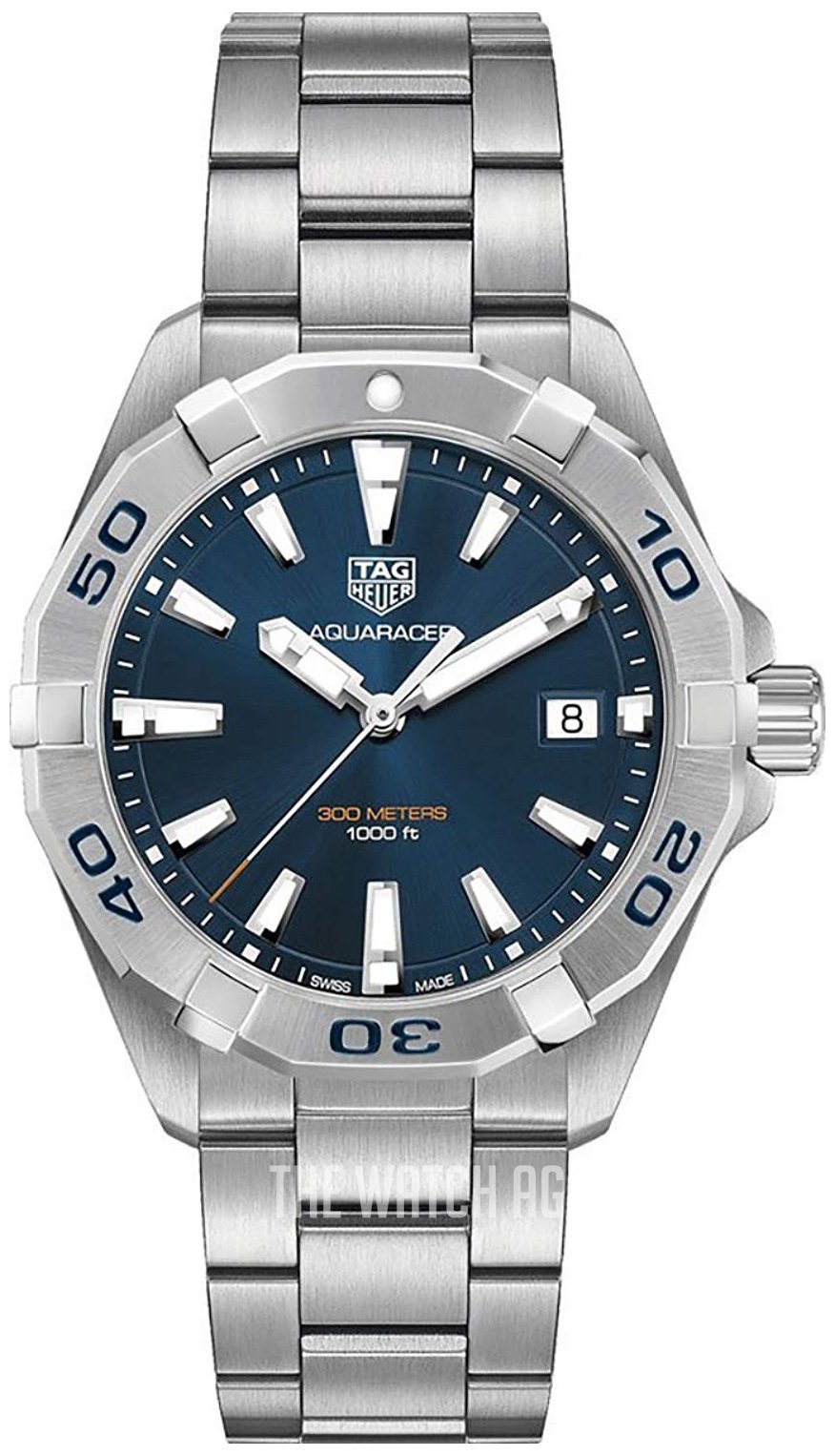 Tag Heuer Aquaracer Automatic Blue Dial Silver Steel Strap Watch For Men Wbd2112 Ba0928 -korean beauty