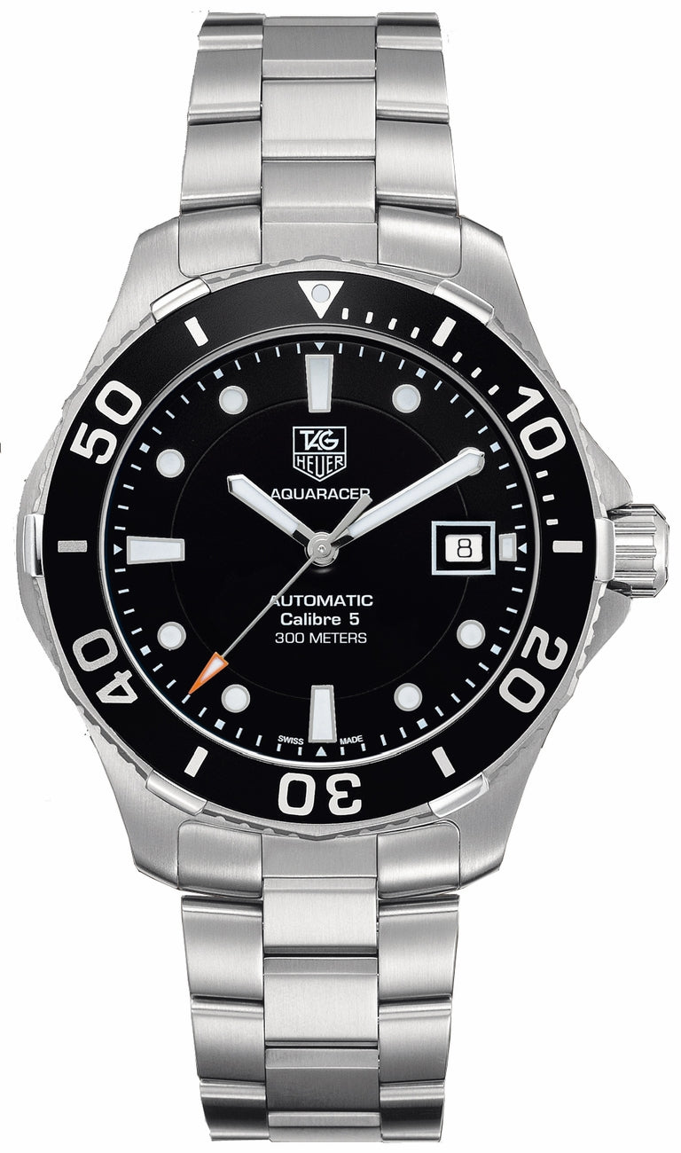 Tag Heuer Aquaracer Automatic Caliber 5 Black Dial Silver Steel Strap Watch For Men Wan2110 Ba0822 -korean beauty