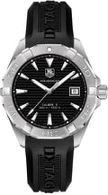 Tag Heuer Aquaracer Automatic Caliber 5 Black Dial Black Rubber Strap Watch For Men Way2110 Ft8021 -korean beauty