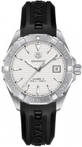 Tag Heuer Aquaracer Caliber 5 White Dial Black Rubber Strap Watch For Men Way2111 Ft8021 -korean beauty