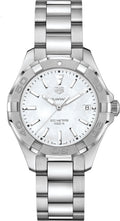 Tag Heuer Aquaracer Mother Of Pearl Dial Silver Steel Strap Watch For Women Wbd131a Ba0748 -korean beauty