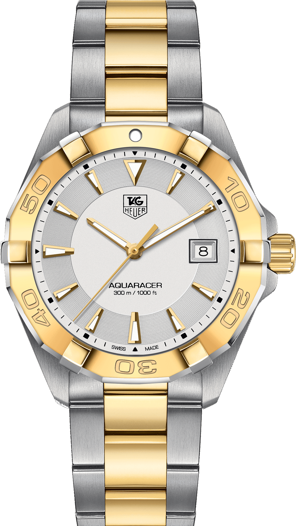Tag Heuer Aquaracer Silver Dial Two Tone Steel Strap Watch For Women Wbd1120 Bb0930 -korean beauty