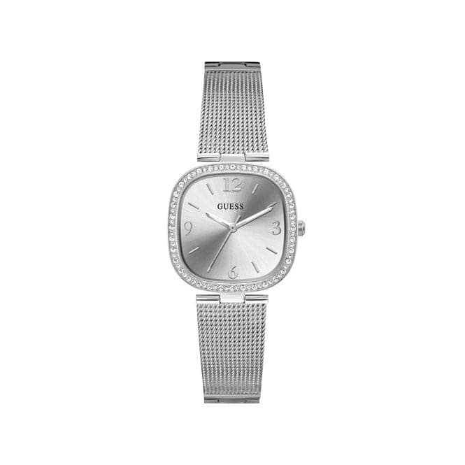 Guess Watches Tapestry Ladies Trend Silver Stainless Steel Watch Gw0354l1 -korean beauty