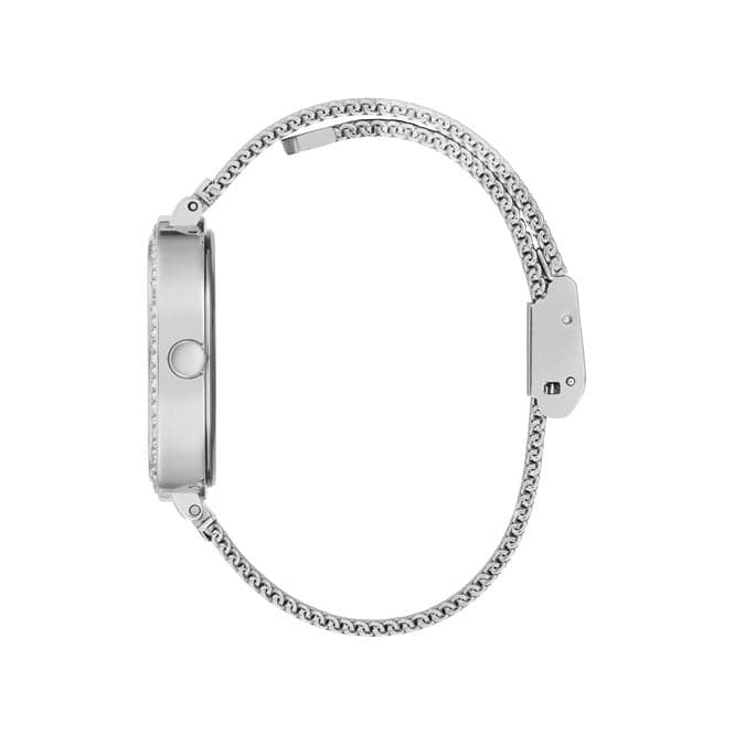 Guess Watches Tapestry Ladies Trend Silver Stainless Steel Watch Gw0354l1 -korean beauty