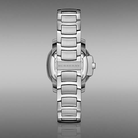 Burberry The Britain Diamonds Mother Of Pearl Dial Silver Steel Strap Watch For Women Bby1804 -korean beauty