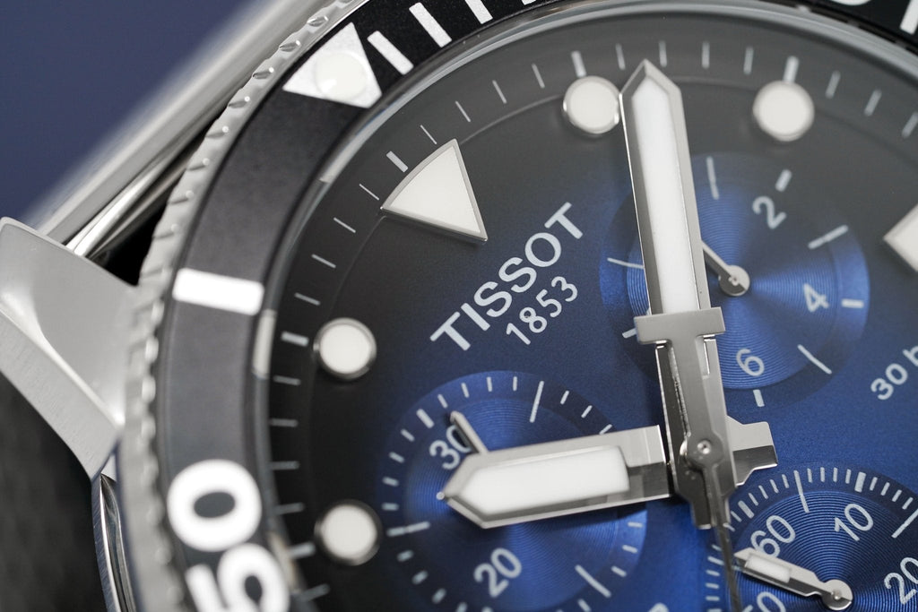 Tissot Chronograph Mens Watch Seastar 1000 Blue T1204171104102 -korean beauty