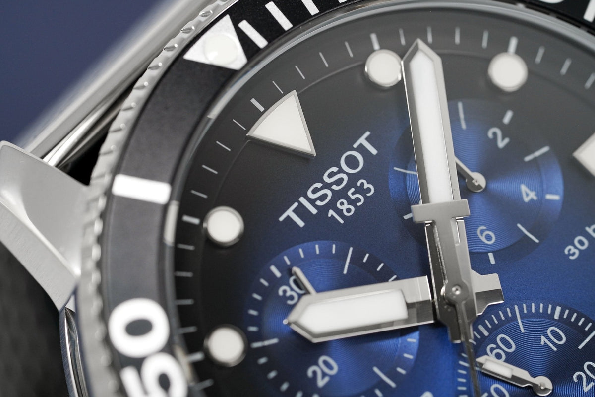 Tissot Chronograph Mens Watch Seastar 1000 Blue T1204171104102 -korean beauty