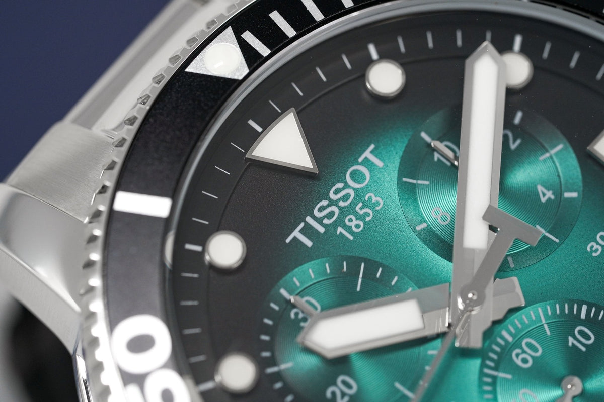 Tissot Chronograph Mens Watch Seastar 1000 Green T1204171109101 -korean beauty