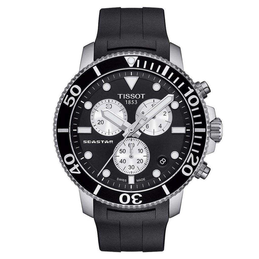 Tissot Chronograph Watch Seastar 1000 Orange T1204171705100 -korean beauty