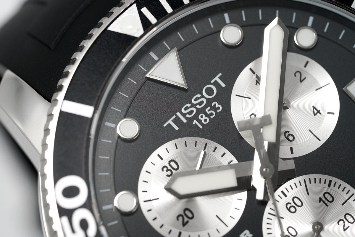 Tissot Chronograph Watch Seastar 1000 Orange T1204171705100 -korean beauty