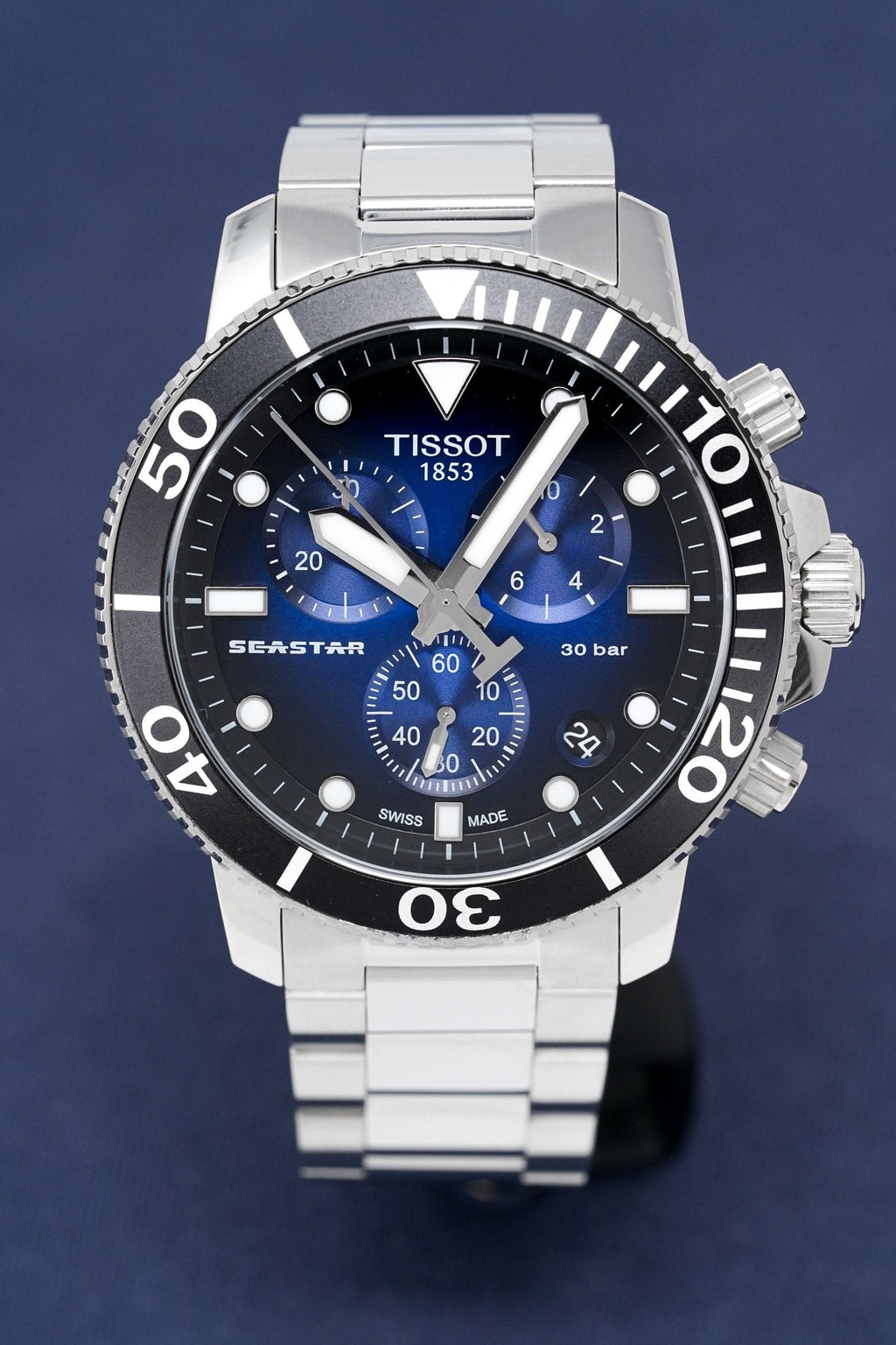 Tissot Chronograph Watch Seastar 1000 Blue T1204171104101 -korean beauty