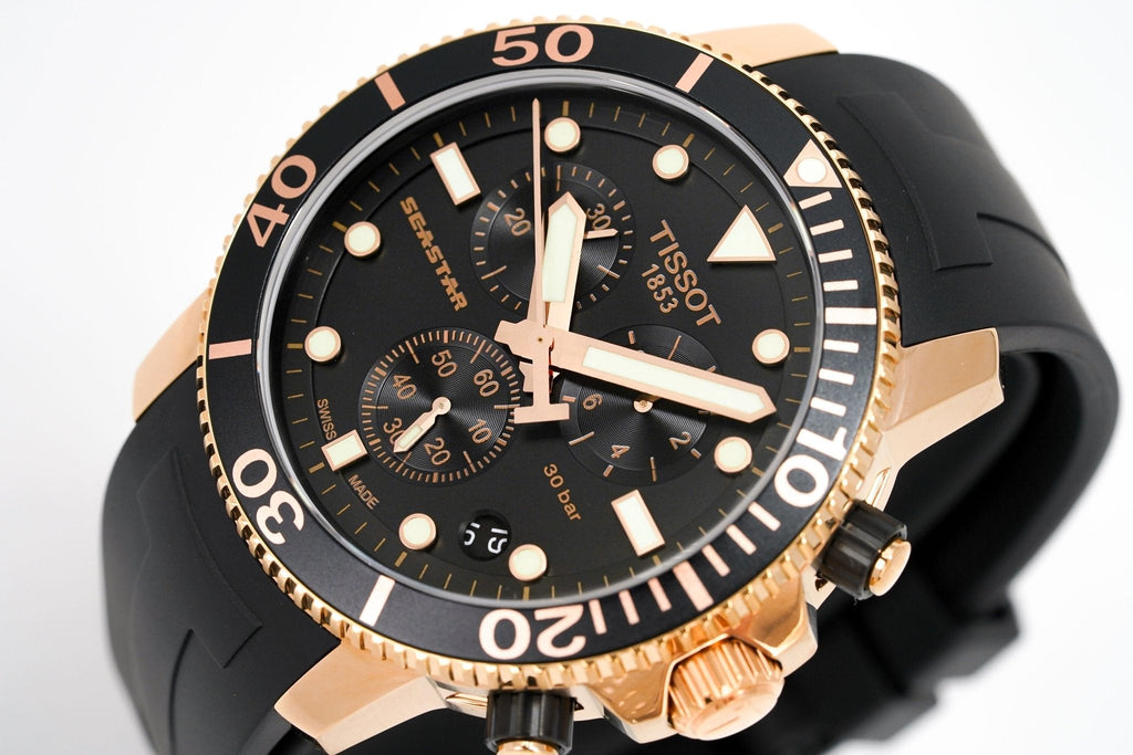 Tissot Chronograph Watch Seastar 1000 Rose Gold T1204173705100 2 -korean beauty