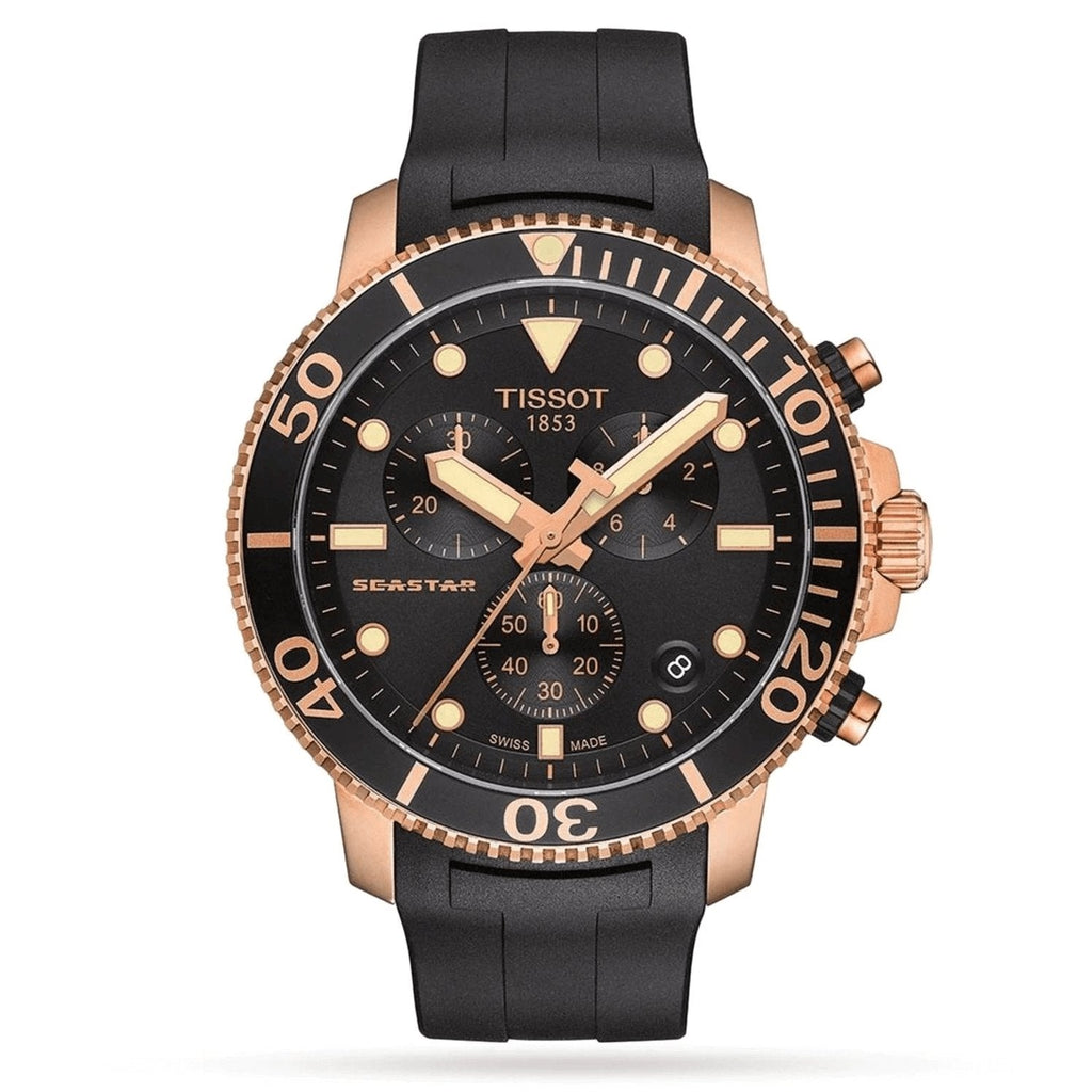 Tissot Chronograph Watch Seastar 1000 Rose Gold T1204173705100 2 -korean beauty