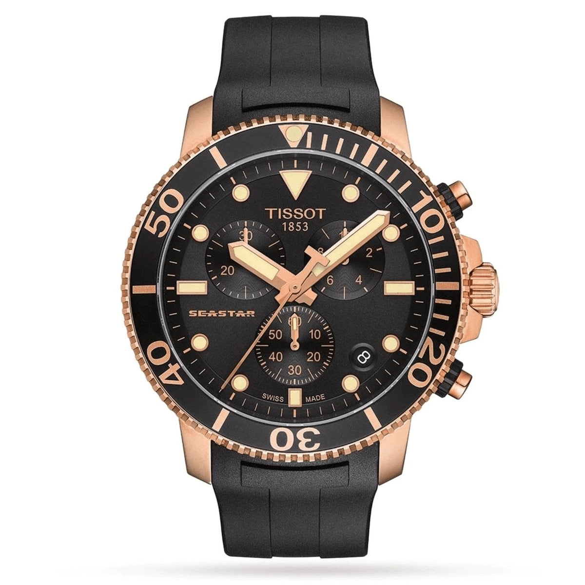 Tissot Chronograph Watch Seastar 1000 Rose Gold T1204173705100 2 -korean beauty