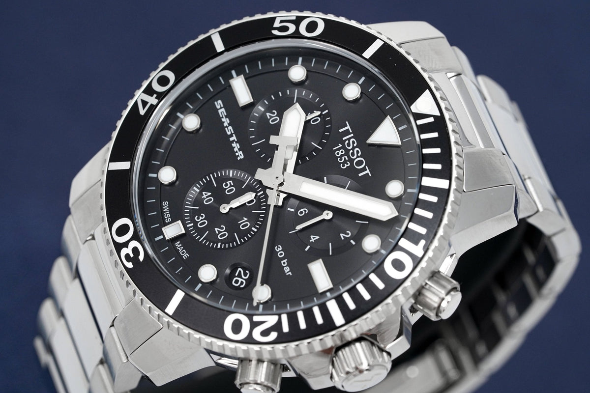 Tissot Chronograph Watch Seastar 1000 T120 417 11 051 00 -korean beauty