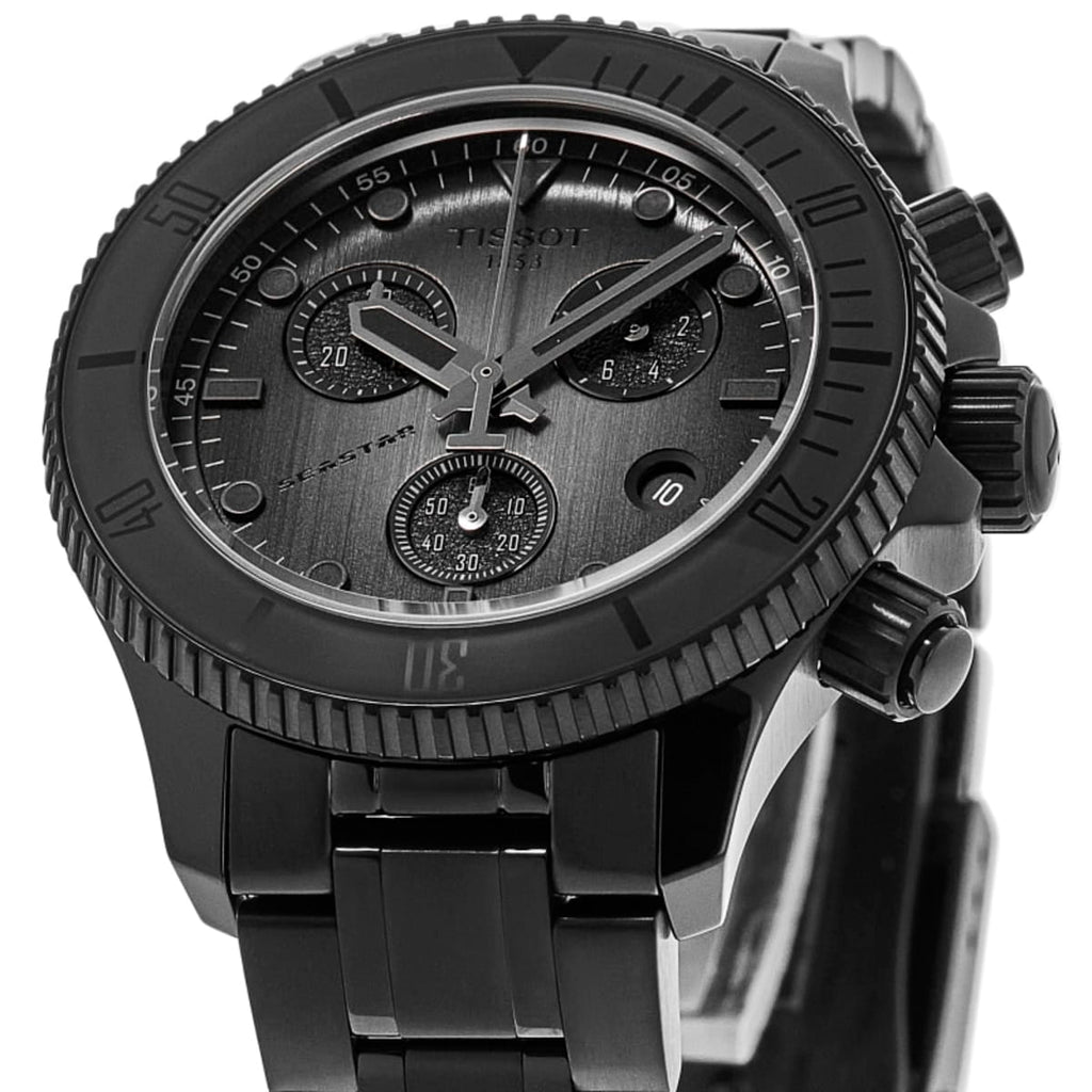 Tissot Seastar 1000 Quartz Chronograph 38mm Black PVD T120.217.33.061.00 -korean beauty