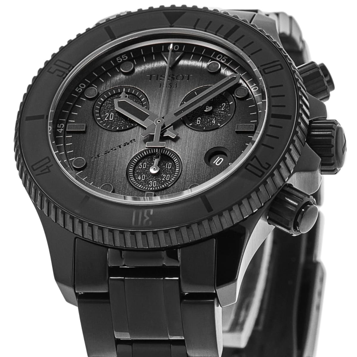 Tissot Seastar 1000 Quartz Chronograph 38mm Black PVD T120.217.33.061.00 -korean beauty