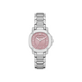 Burberry The Britain Pink Dial Silver Steel Strap Watch For Women Bby1704 -korean beauty