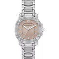 Burberry The Britian Diamonds Brown Dial Silver Steel Strap Watch For Women Bby1803 -korean beauty