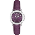 Burberry Brit The Britain Maroon Dial Maroon Leather Strap Watch For Women Bby1714 -korean beauty