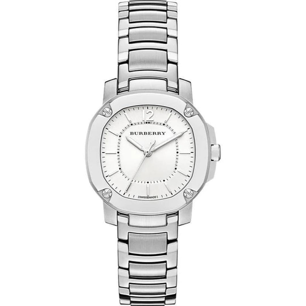 Burberry The Britain Silver Dial Silver Steel Strap Watch For Women Bby1703 -korean beauty