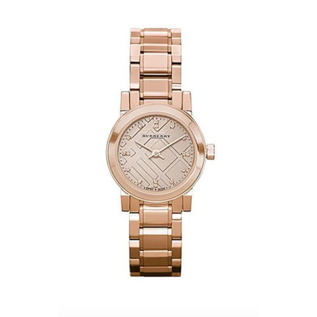 Burberry Ladies Watch The City Diamonds 26mm Rose Gold Bu9215 -korean beauty