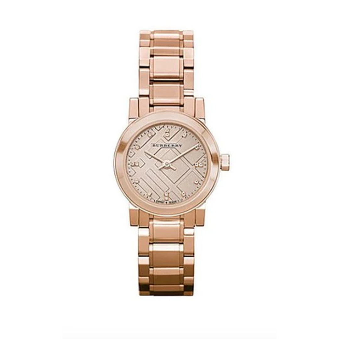 Burberry Ladies Watch The City Diamonds 26mm Rose Gold Bu9215 -korean beauty