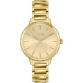 Hugo Boss Womens 1502541 Signature Gold Tone Stainless Steel Watch -korean beauty