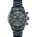 Hugo Boss Mens 1513865 Chronograph Blue Stainless Steel Watch -korean beauty
