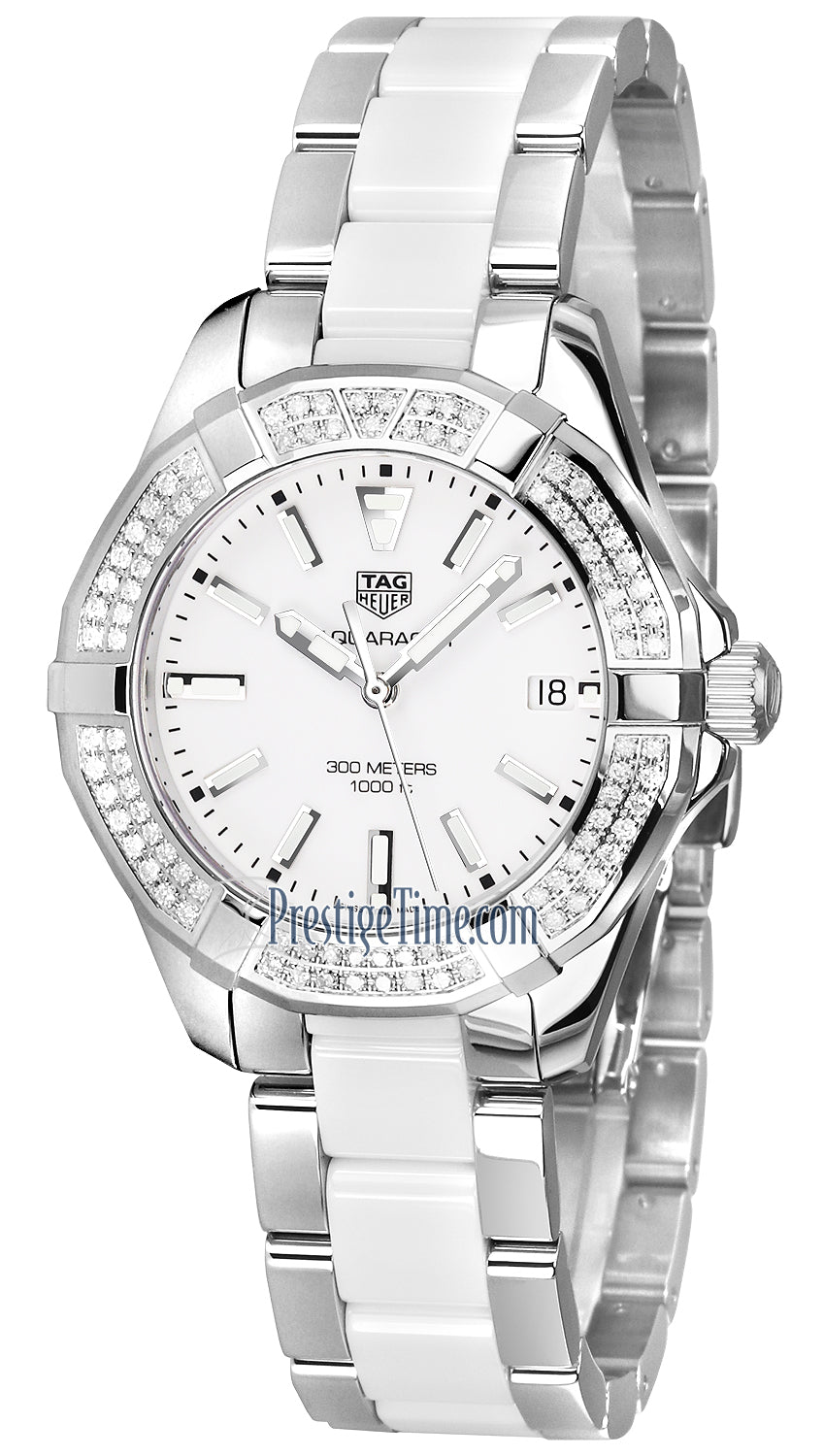 Tag Heuer Aquaracer Diamonds White Dial Two Tone Steel Strap Watch For Women Way131f Ba0914 -korean beauty