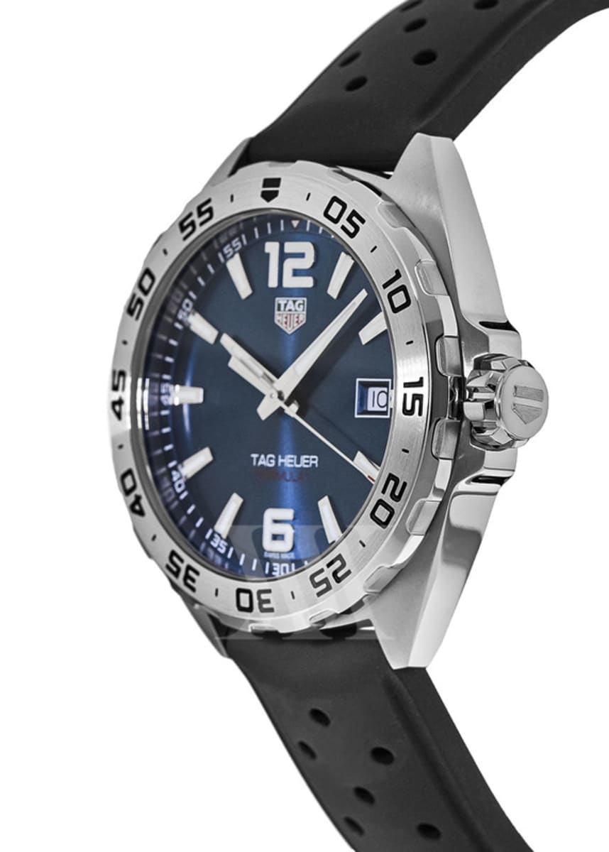 Tag Heuer Formula 1 Quartz Blue Dial Black Rubber Strap Watch For Men Waz1118 Ft8023 -korean beauty