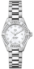 Tag Heuer Aquaracer Diamonds White Dial Silver Steel Strap Watch For Women Wbd1415 Ba0741 -korean beauty